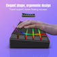 Frendorf | HXSJ V200 Verdrahtete RGB Hintergrundbeleuchtete Mechanische Tastatur 68 Tasten Kappen, Kabel Länge: 1,7m (Schwarz)
