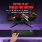Frendorf | HXSJ V200 Verdrahtete RGB Hintergrundbeleuchtete Mechanische Tastatur 68 Tasten Kappen, Kabel Länge: 1,7m (Schwarz)