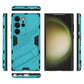 Frendorf | Für Samsung Galaxy S24 Ultra 5G Punk Armor 2 in 1 PC + TPU Stoßsichere Handytasche mit Unsichtbarem Halter (Blau)