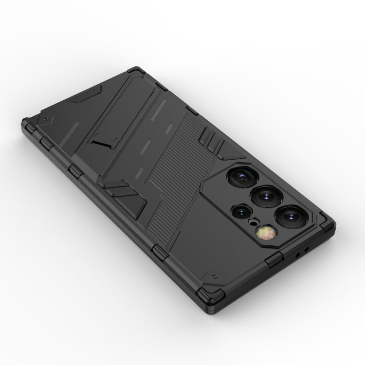 Frendorf | Für Samsung Galaxy S24 Ultra 5G Punk Armor 2 in 1 PC + TPU Stoßsichere Handytasche mit Unsichtbarem Halter (Blau)