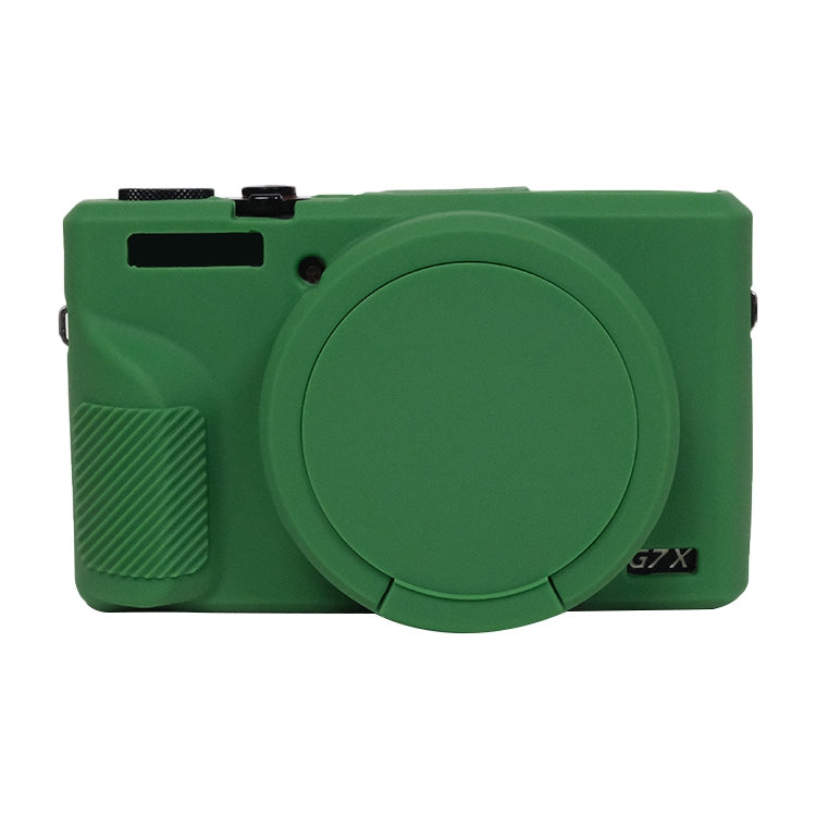 Frendorf | Für Canon PowerShot G7 X Mark III / G7X3 Weicher Silikon-Schutzcase mit Objektivabdeckung (Grün)