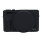 Frendorf | Für Canon PowerShot G7 X Mark III / G7X3 Weiche Silikon Schutzhülle mit Objektivabdeckung (Schwarz)