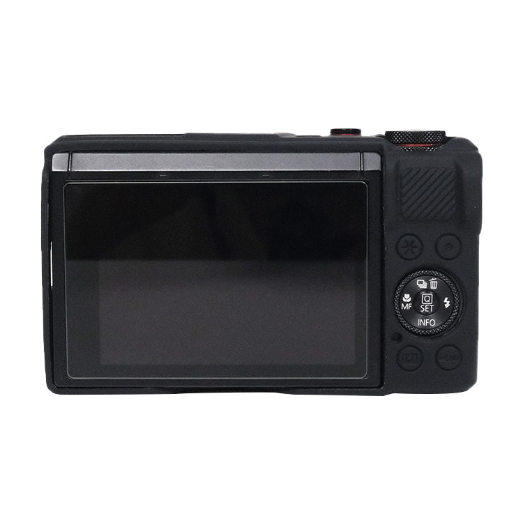 Frendorf | Für Canon PowerShot G7 X Mark III / G7X3 Weiche Silikon Schutzhülle mit Objektivabdeckung (Schwarz)