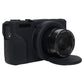 Frendorf | Für Canon PowerShot G7 X Mark III / G7X3 Weiche Silikon Schutzhülle mit Objektivabdeckung (Schwarz)