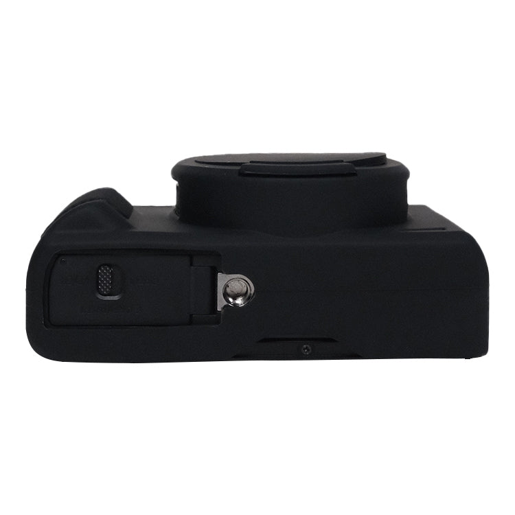 Frendorf | Für Canon PowerShot G7 X Mark III / G7X3 Weiche Silikon Schutzhülle mit Objektivabdeckung (Schwarz)