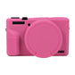 Frendorf | Für Canon PowerShot G7 X Mark III / G7X3 Weiche Silikon-Schutzhülle mit Objektivdeckel (Rosenrot)