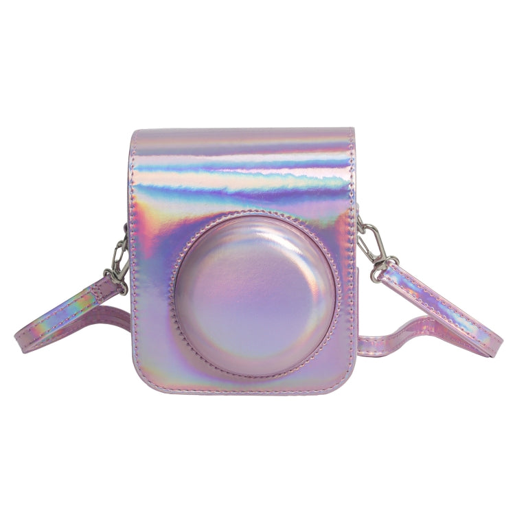 Frendorf | Für FUJIFILM instax mini 12 Laser Full Body Lederhülle Kameratasche mit Tragegurt (Rosa)