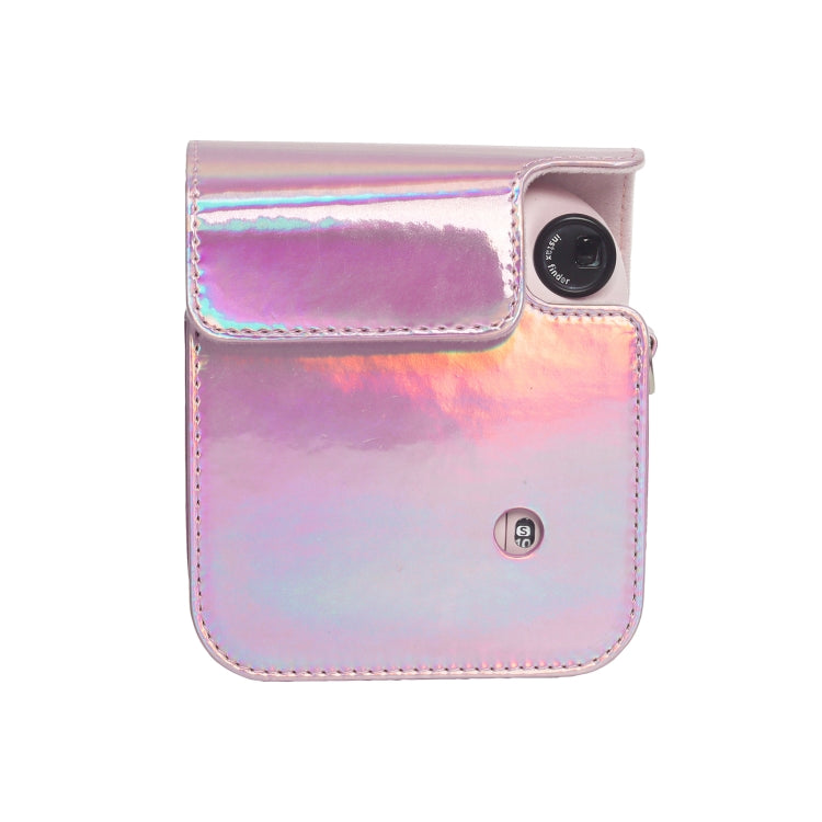 Frendorf | Für FUJIFILM instax mini 12 Laser Full Body Lederhülle Kameratasche mit Tragegurt (Rosa)