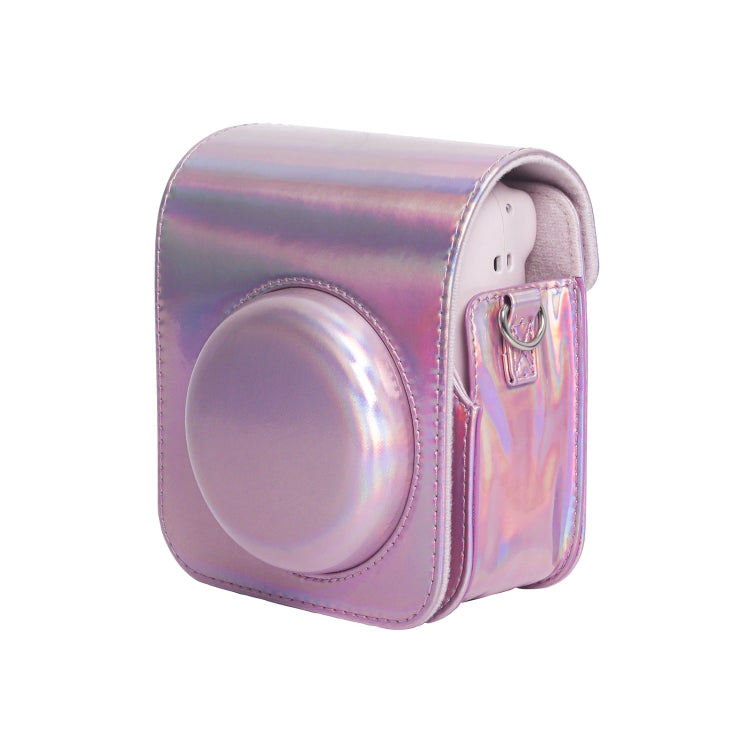 Frendorf | Für FUJIFILM instax mini 12 Laser Full Body Lederhülle Kameratasche mit Tragegurt (Rosa)