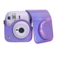 Frendorf | Für FUJIFILM instax mini 12 Laser Vollkörper-Lederhülle Kameratasche mit Tragegurt (Lila)