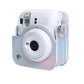 Frendorf | Für FUJIFILM instax mini 12 Laser Volllederkamera Tasche mit Schulterriemen (Silber)