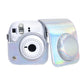 Frendorf | Für FUJIFILM instax mini 12 Laser Volllederkamera Tasche mit Schulterriemen (Silber)