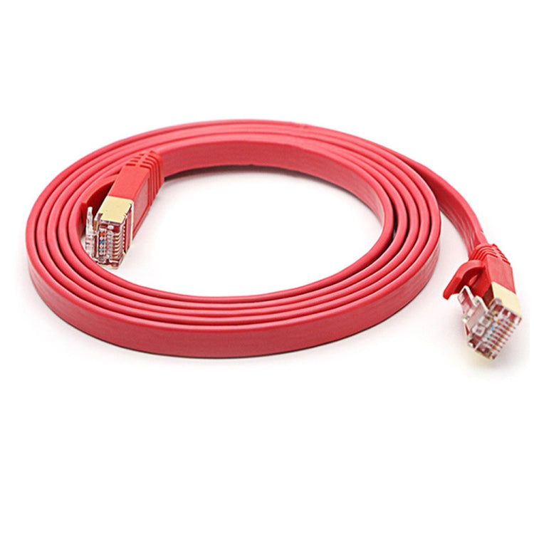 Frendorf | 20m vergoldetes Head CAT7 Hochgeschwindigkeits 10Gbps ultra-dünnes flaches Ethernet RJ45 Netzwerk LAN Kabel (Rot)