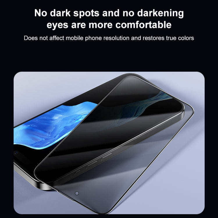 Frendorf | Für iPhone 15 MOMAX 0.3mm 3D Anti-Spy Tempered Glass Film (Schwarz)