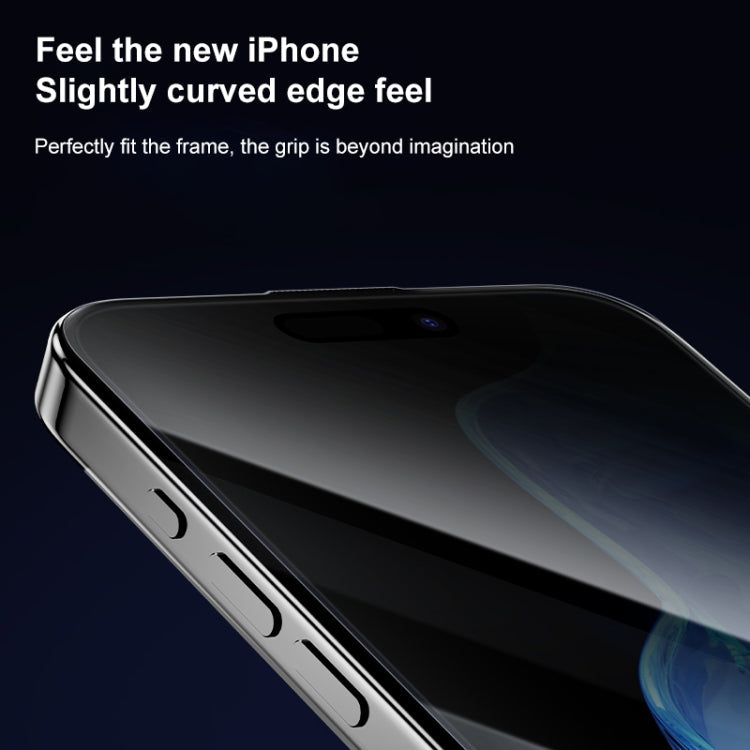 Frendorf | Für iPhone 15 MOMAX 0.3mm 3D Anti-Spy Tempered Glass Film (Schwarz)