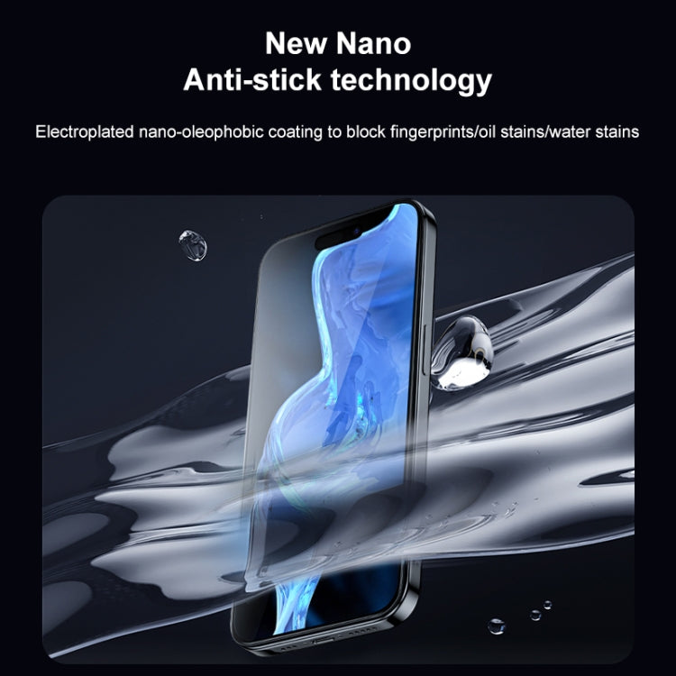 Frendorf | Für iPhone 15 MOMAX 0.3mm 3D Anti-Spy Tempered Glass Film (Schwarz)