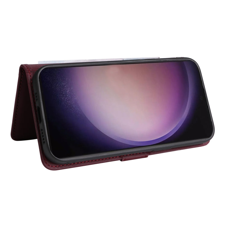 Frendorf | Für Samsung Galaxy S24 Ultra 5G BETOPNICE BN-005 2 in 1 abnehmbares Nachahmung echtes Leder Phone Case (Bordeauxrot)
