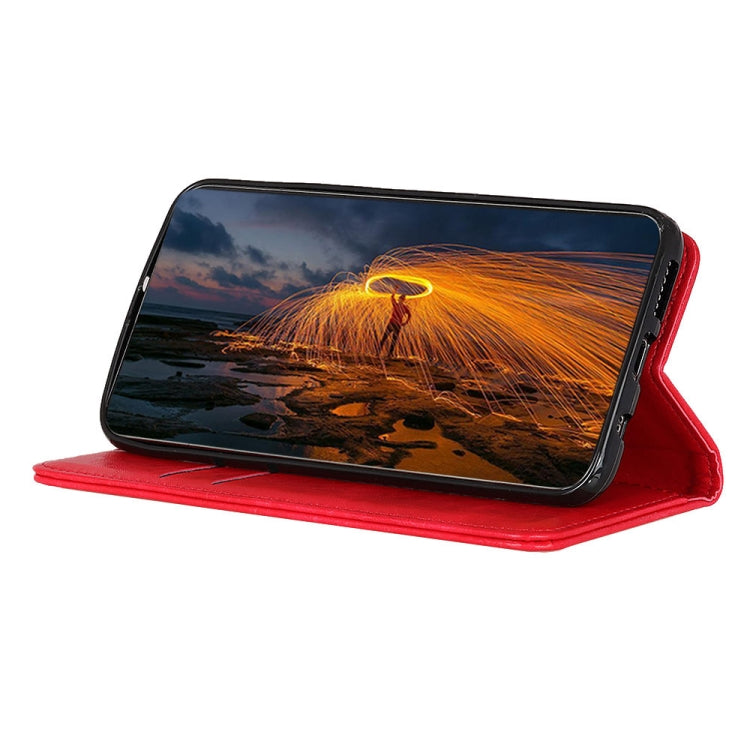 Frendorf | Samsung Galaxy S24 Ultra Magnetische Crazy Horse Textur Leder Telefon Hülle (Rot)