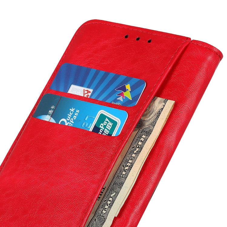 Frendorf | Samsung Galaxy S24 Ultra Magnetische Crazy Horse Textur Leder Telefon Hülle (Rot)