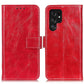 Frendorf | Für Samsung Galaxy S24 Ultra Retro Crazy Horse Textur Leder Handyhülle (Rot)