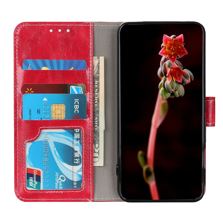 Frendorf | Für Samsung Galaxy S24 Ultra Retro Crazy Horse Textur Leder Handyhülle (Rot)