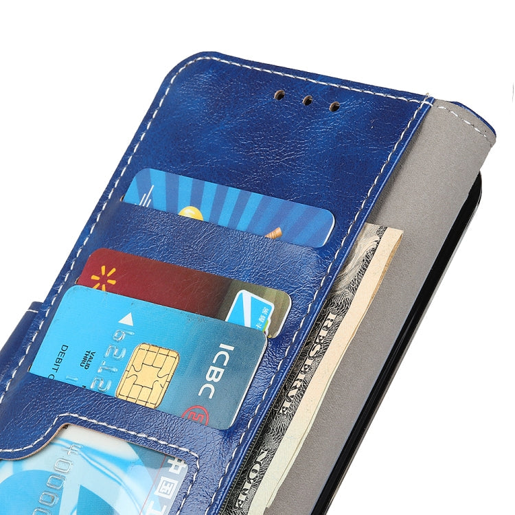 Frendorf | Für Samsung Galaxy S24 Ultra Retro Crazy Horse Textur Leder Handyhülle (Blau)