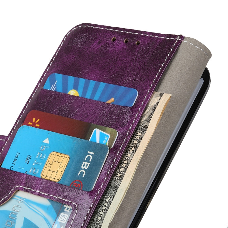 Frendorf | Für Samsung Galaxy S24 Ultra Retro Crazy Horse Textur Leder Handyhülle(Purple)