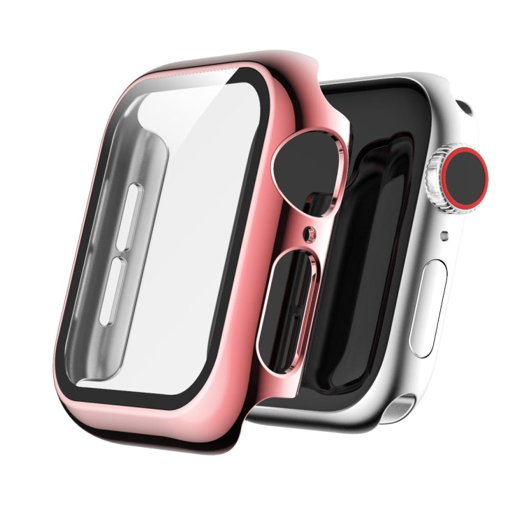 Frendorf | Für Apple Watch Series 5 & 4 40mm Vollständig Abdeckende Plattierung Glas Gehäuse (Rosa)