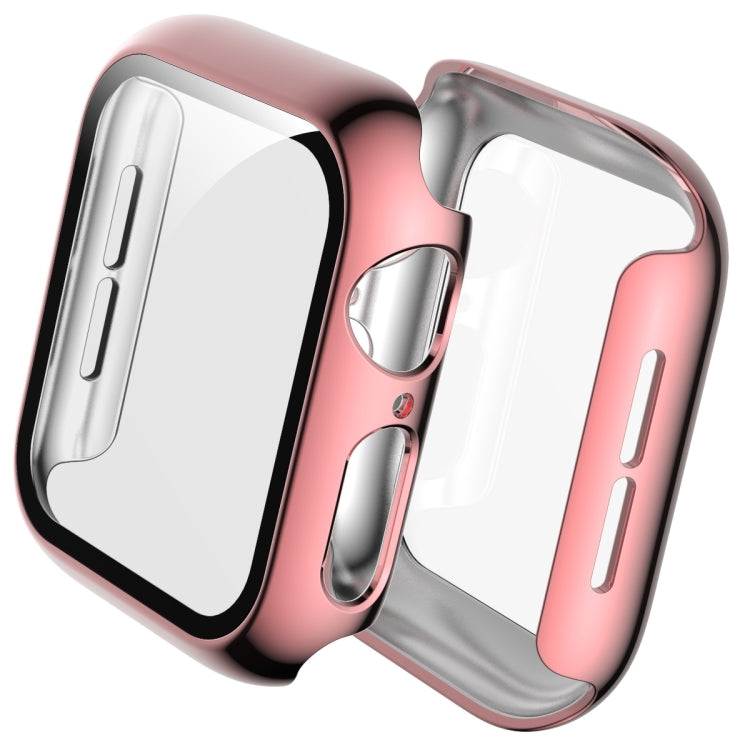 Frendorf | Für Apple Watch Series 5 & 4 40mm Vollständig Abdeckende Plattierung Glas Gehäuse (Rosa)