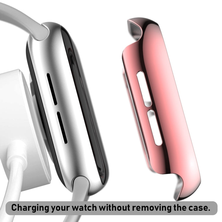 Frendorf | Für Apple Watch Series 5 & 4 40mm Vollständig Abdeckende Plattierung Glas Gehäuse (Rosa)