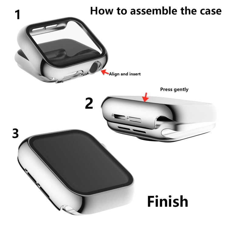 Frendorf | Für Apple Watch Series 5 & 4 40mm Vollständig Abdeckende Plattierung Glas Gehäuse (Rosa)