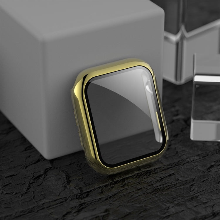 Frendorf | Für Apple Watch Series 3 & 2 & 1 38mm Elektroplattierte PC-Hülle + Gehärtete Folie Integrierte Schutzhülle (Gold)
