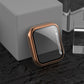 Frendorf | Für Apple Watch Series 3 & 2 & 1 38mm elektroplatiertes PC-Gehäuse + gehärtete Folie integrierte Schutzabdeckung (Roségold)
