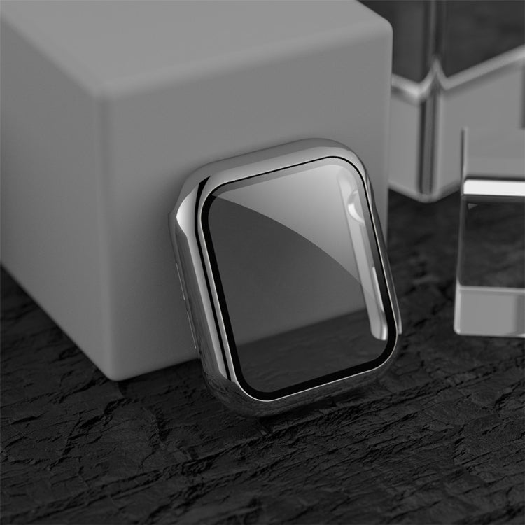 Frendorf | Für Apple Watch Series 3 & 2 & 1 38mm elektroplatiertes PC-Gehäuse + gehärtete Folie integrierte Schutzhülle (Silber)