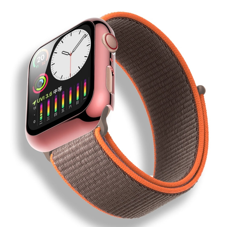 Frendorf | Für Apple Watch Series 3 & 2 & 1 42 mm elektroplatiertes PC-Gehäuse + gehärtete Folie integrierte Schutzhülle (Pink)