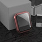 Frendorf | Für Apple Watch Series 3 & 2 & 1 42 mm elektroplatiertes PC-Gehäuse + gehärtete Folie integrierte Schutzhülle (Pink)