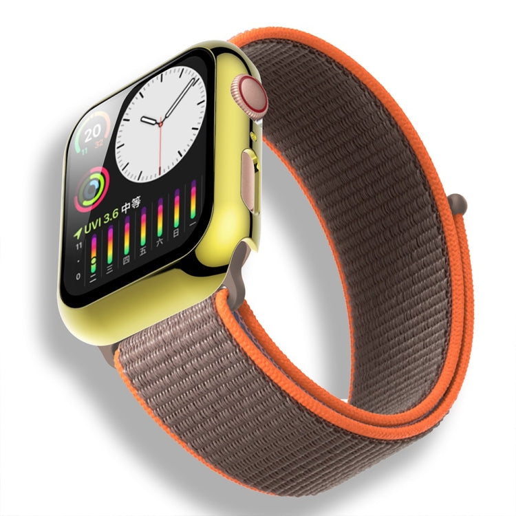 Frendorf | Für Apple Watch Series 3 & 2 & 1 42mm elektroplatiertes PC-Gehäuse + gehärtete Folie integrierte Schutzhülle (Gold)