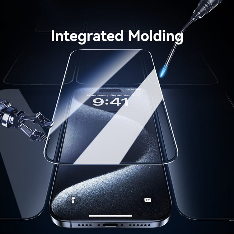 Frendorf | Für iPhone 16 Plus USAMS 0.3mm 9D Hochalumina Vollbild gehärtete Folie (Schwarz)