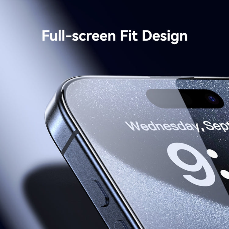 Frendorf | Für iPhone 16 Plus USAMS 0.3mm 9D Hochalumina Vollbild gehärtete Folie (Schwarz)