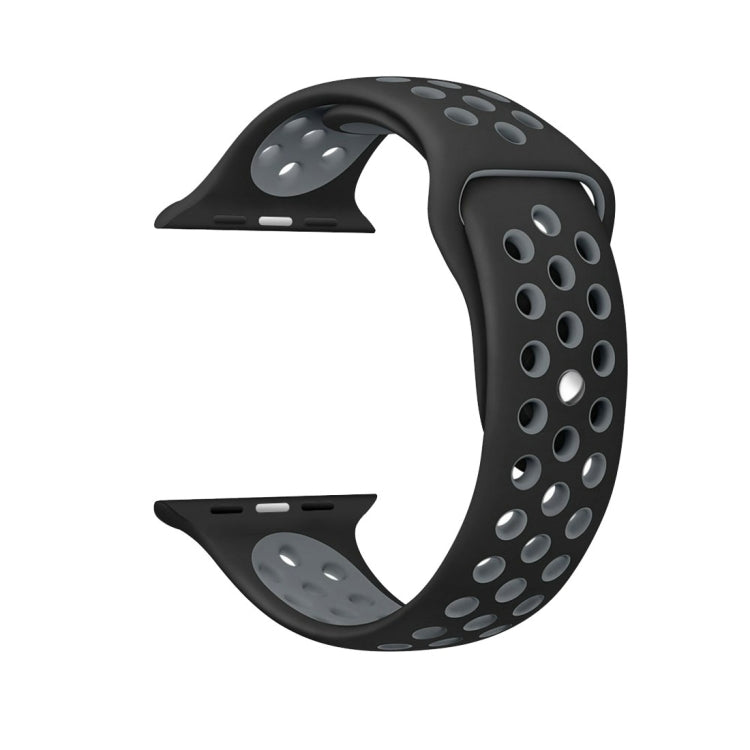 Frendorf | Für Apple Watch Series 7 41mm / 6 & SE & 5 & 4 40mm / 3 & 2 & 1 38mm Sport Silikon-Uhrenarmband Standard Edition (Schwarz Grau)