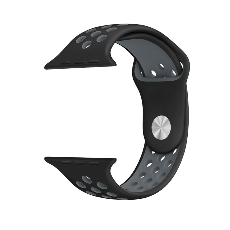 Frendorf | Für Apple Watch Series 7 41mm / 6 & SE & 5 & 4 40mm / 3 & 2 & 1 38mm Sport Silikon-Uhrenarmband Standard Edition (Schwarz Grau)