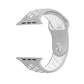 Frerndorf | Für Apple Watch Ultra 49mm & Watch Ultra 2 49mm / Series 9 & 8 & 7 45mm / SE 3 & SE 2 & 6 & SE & 5 & 4 44mm / 3 & 2 & 1 42mm Sport Silikon-Uhrenarmband Standard Edition (Grau Weiß)