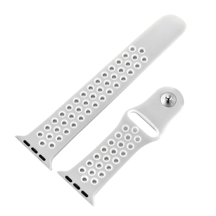 Frerndorf | Für Apple Watch Ultra 49mm & Watch Ultra 2 49mm / Series 9 & 8 & 7 45mm / SE 3 & SE 2 & 6 & SE & 5 & 4 44mm / 3 & 2 & 1 42mm Sport Silikon-Uhrenarmband Standard Edition (Grau Weiß)