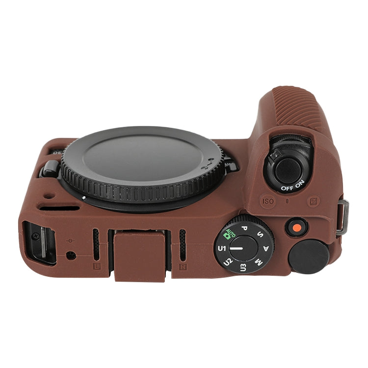 Frendorf | Voor Nikon Z 30 Zacht Siliconen Beschermhoes met Lensdeksel (Koffie)