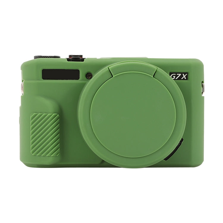 Frendorf | Für Canon PowerShot G7 X Mark II / G7X2 Weiche Silikon-Schutzhülle mit Objektivdeckel (Grün)