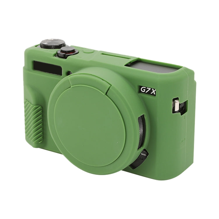 Frendorf | Für Canon PowerShot G7 X Mark II / G7X2 Weiche Silikon-Schutzhülle mit Objektivdeckel (Grün)
