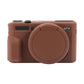 Frendorf | Für Canon PowerShot G7 X Mark II / G7X2 Weiche Silikon Schutzhülle mit Objektivdeckel (Kaffee)
