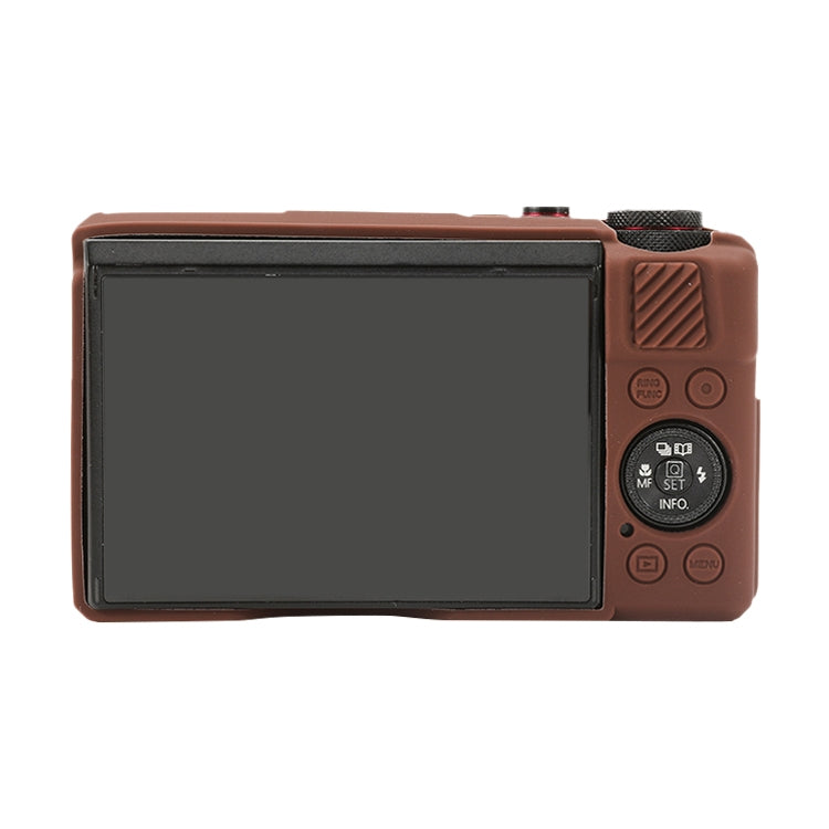 Frendorf | Für Canon PowerShot G7 X Mark II / G7X2 Weiche Silikon Schutzhülle mit Objektivdeckel (Kaffee)