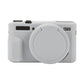 Frendorf | Für Canon PowerShot G7 X Mark II / G7X2 Weiche Silikon-Schutzhülle mit Objektivdeckel (Grau)