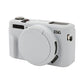 Frendorf | Für Canon PowerShot G7 X Mark II / G7X2 Weiche Silikon-Schutzhülle mit Objektivdeckel (Grau)